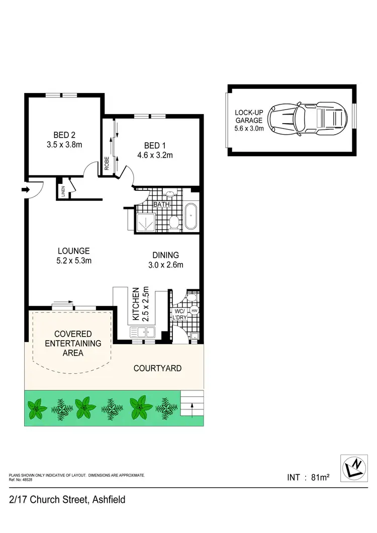Floorplan of Homely unit listing, 2/17 Church Street, Ashfield NSW 2131