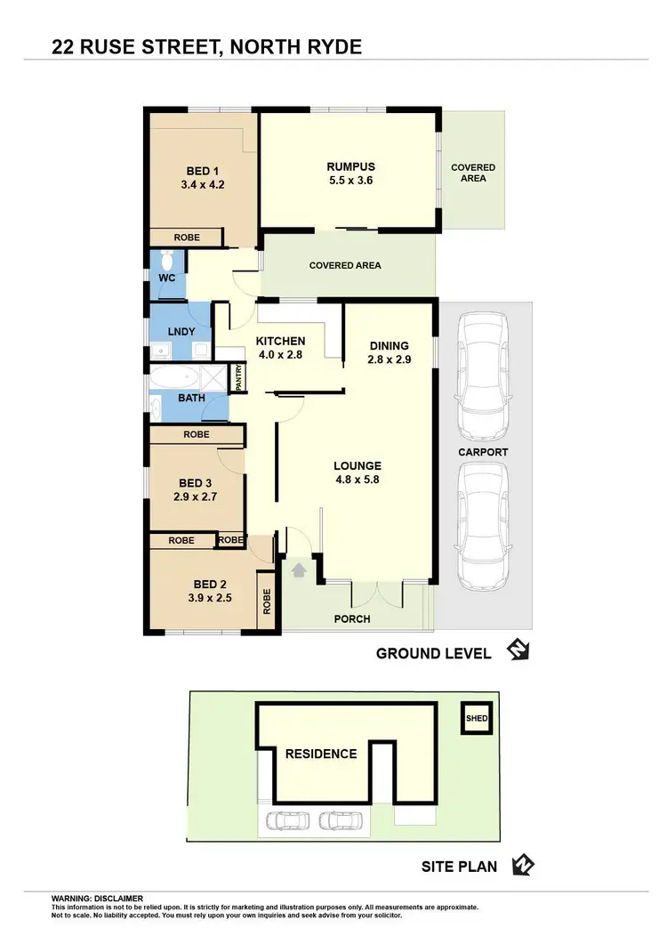 Floorplan of Homely house listing, 22 Ruse Street, North Ryde NSW 2113