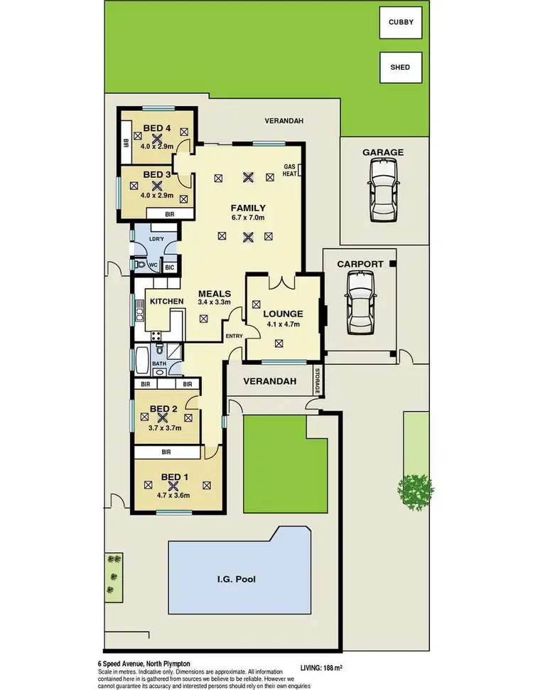 Floorplan of Homely house listing, 6 Speed Avenue, North Plympton SA 5037