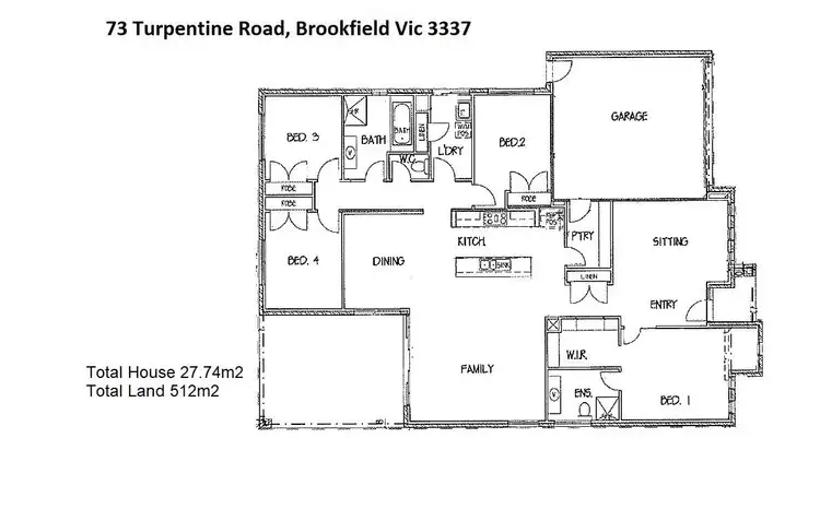 Floorplan of Homely house listing, 73 Turpentine Road, Brookfield VIC 3338