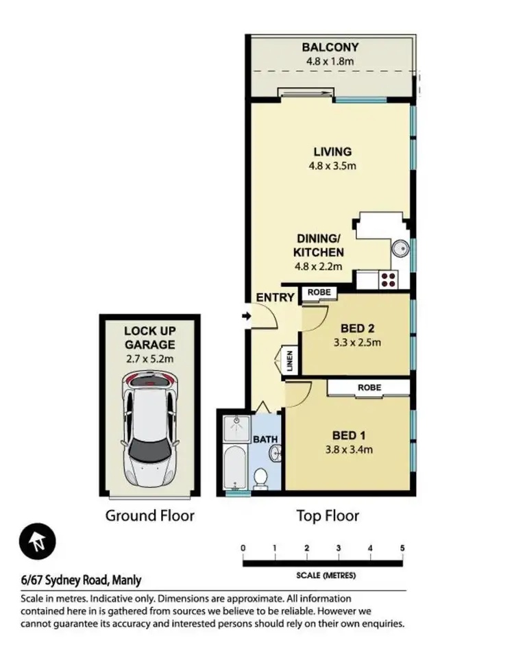 Floorplan of Homely apartment listing, 6/67 Sydney Road, Manly NSW 2095