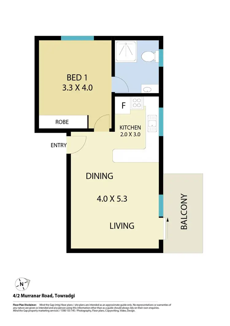 Floorplan of Homely apartment listing, 4/2 Murranar Road, Towradgi NSW 2518