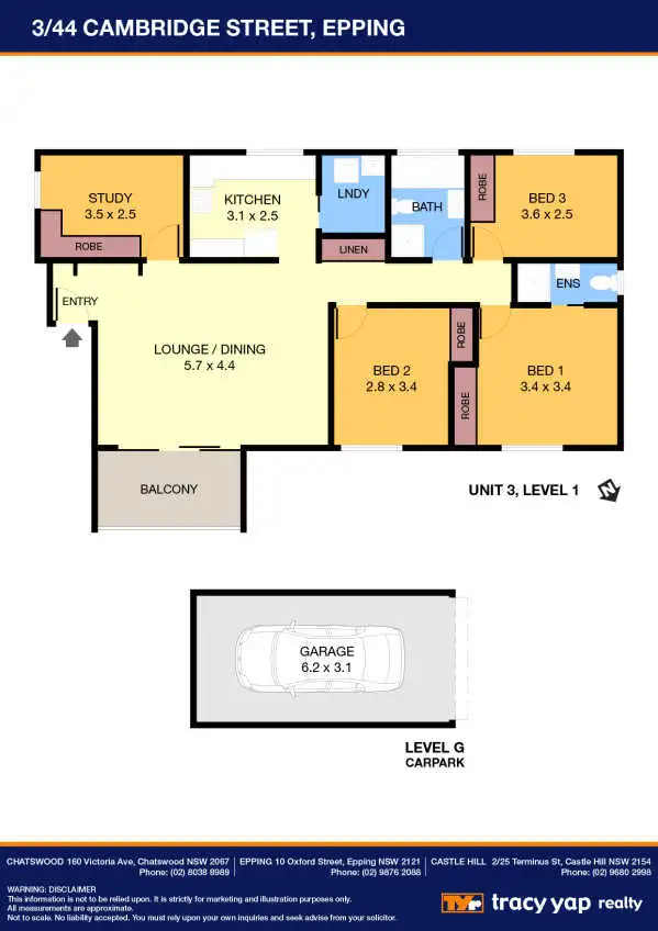Floorplan of Homely apartment listing, 3/44 Cambridge Street, Epping NSW 2121