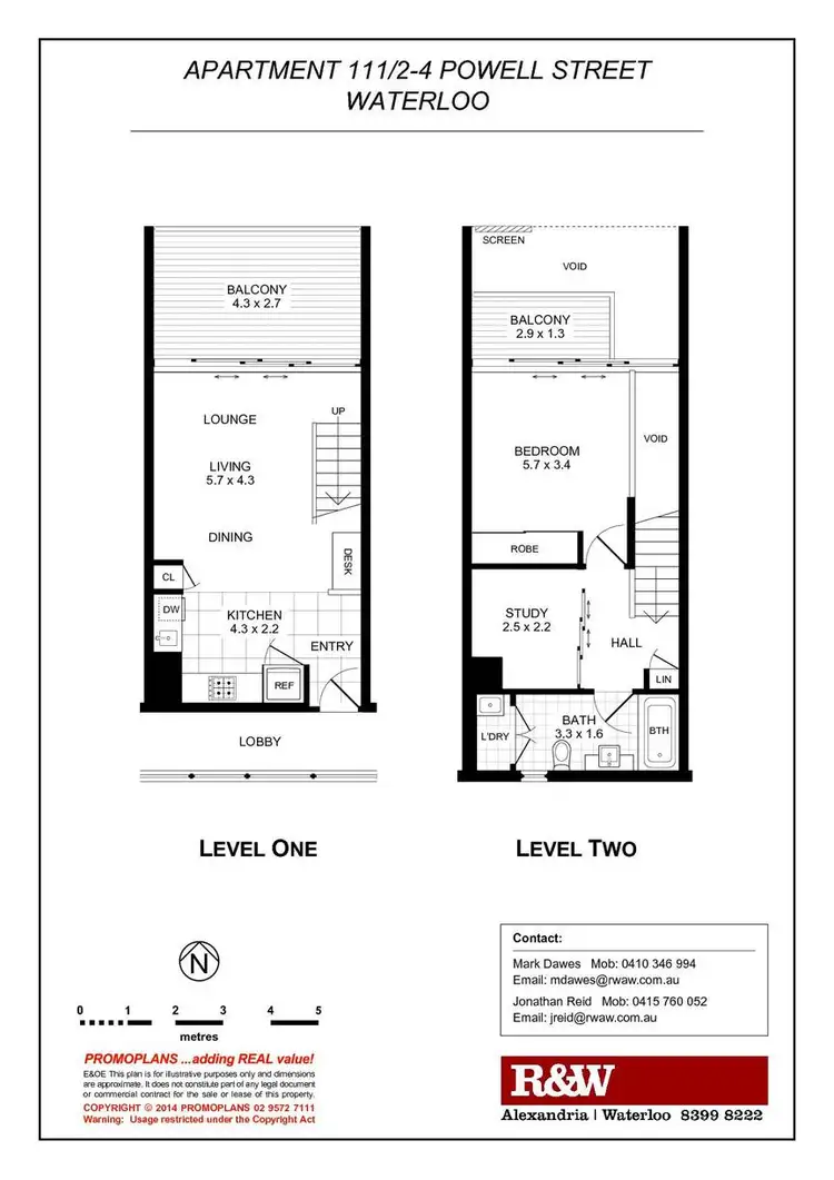 Floorplan of Homely apartment listing, 111/2-4 Powell Street, Waterloo NSW 2017