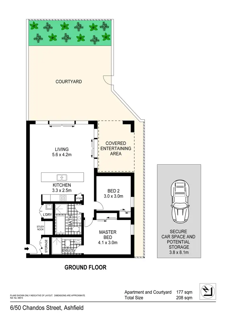 Floorplan of Homely apartment listing, 6/50 Chandos Street, Ashfield NSW 2131