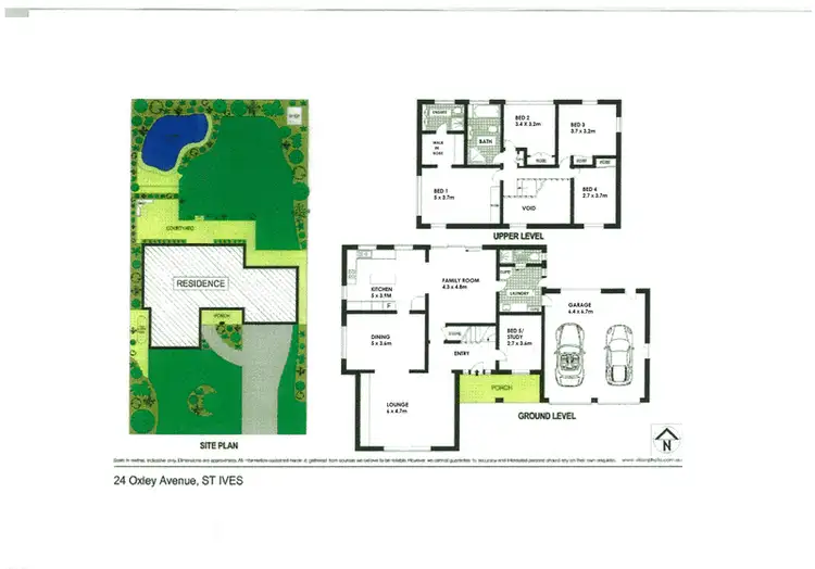 Floorplan of Homely house listing, 24 Oxley Avenue, St Ives NSW 2075