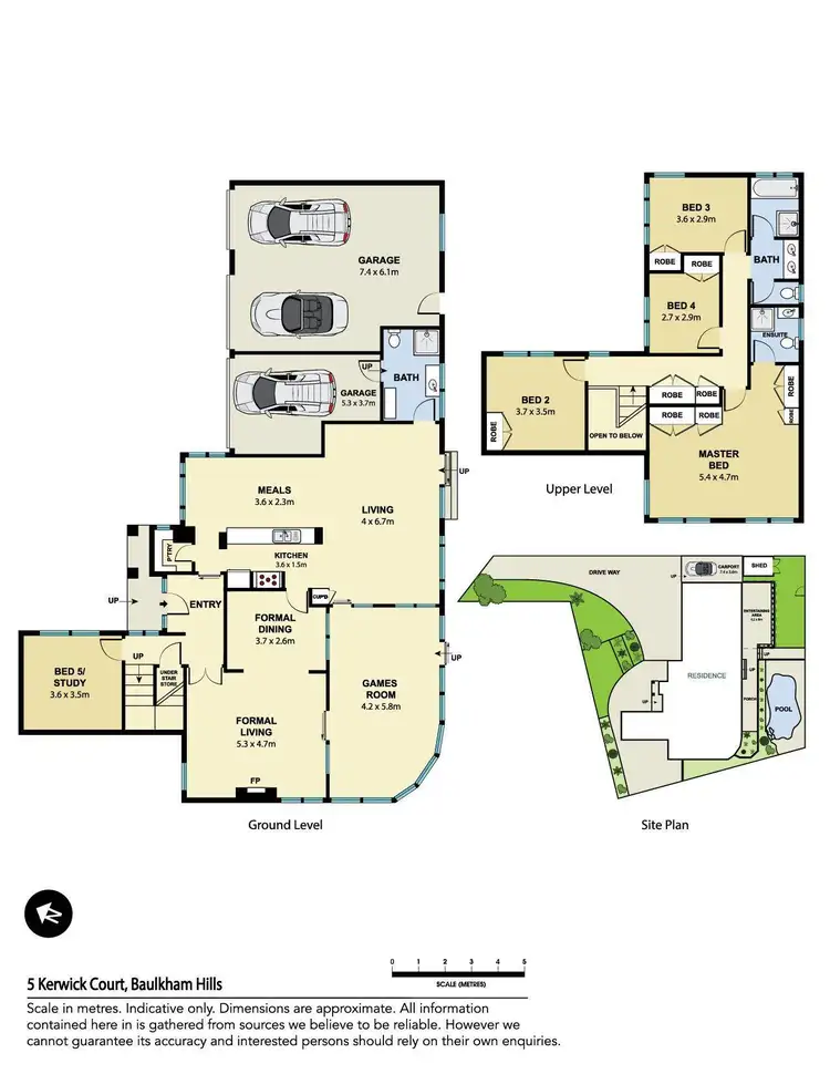 Floorplan of Homely house listing, 5 Kerwick Court, Baulkham Hills NSW 2153