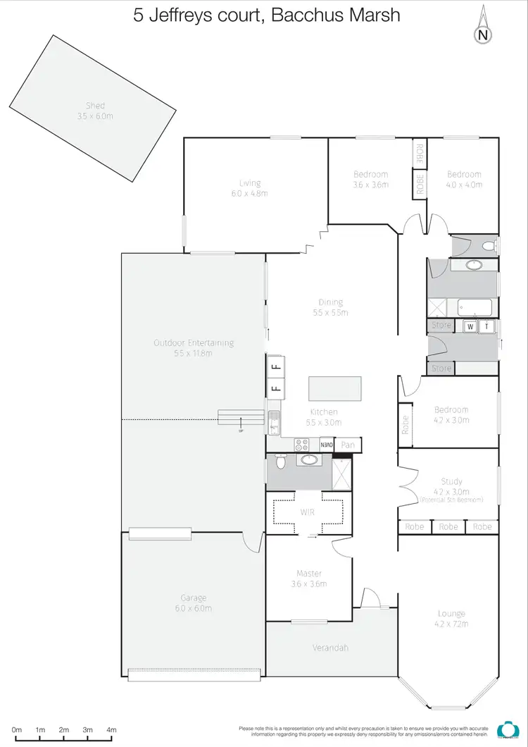 Floorplan of Homely house listing, 5 Jeffreys Court, Bacchus Marsh VIC 3340