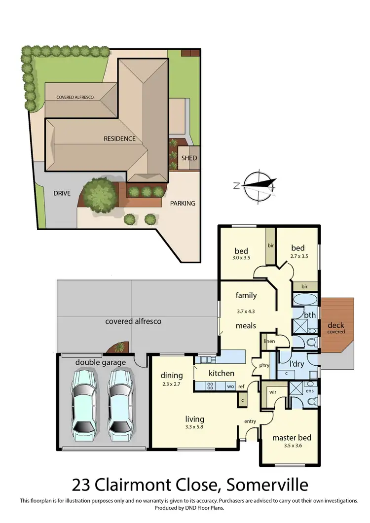 Floorplan of Homely house listing, 23 Clairmont Close, Somerville VIC 3912