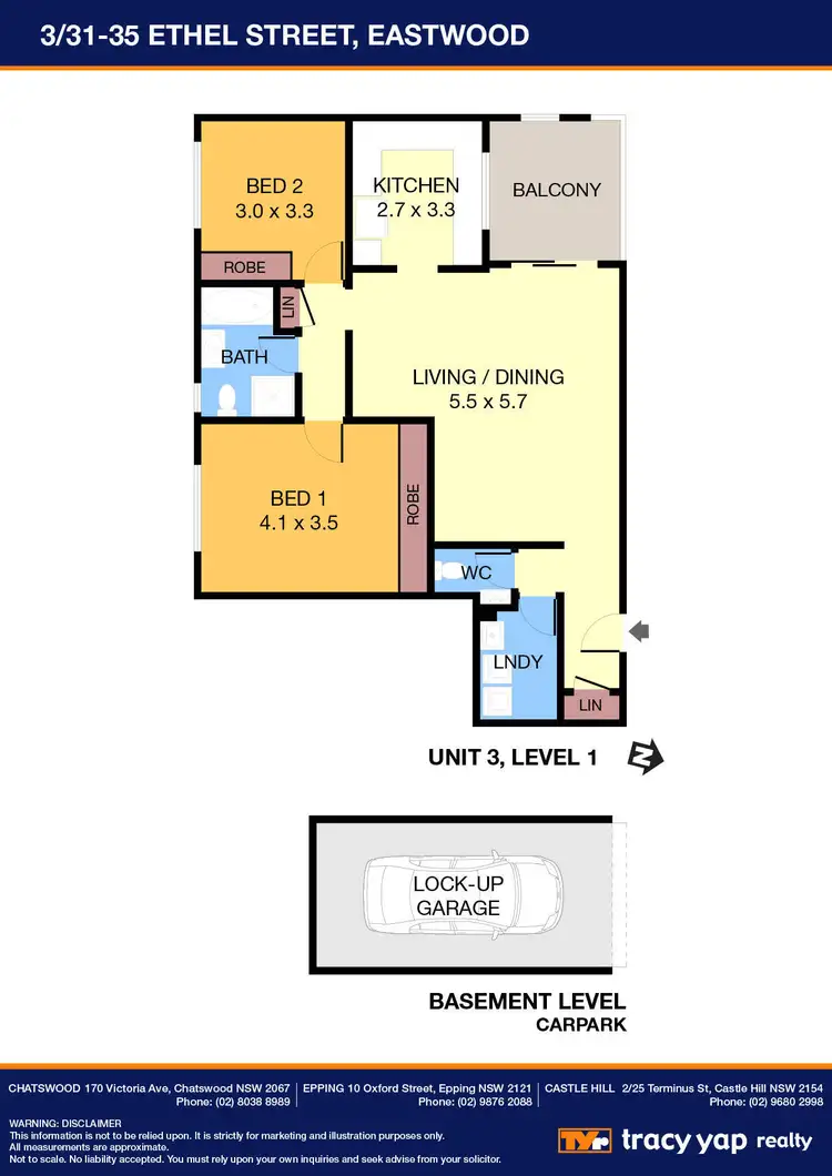 Floorplan of Homely unit listing, 3/31-35 Ethel Street, Eastwood NSW 2122