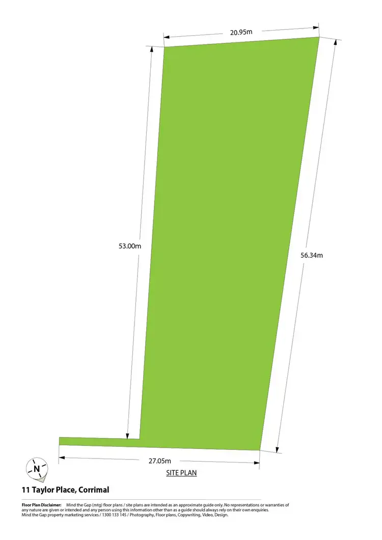 Floorplan of Homely land listing, 11 Taylor Place, Corrimal NSW 2518