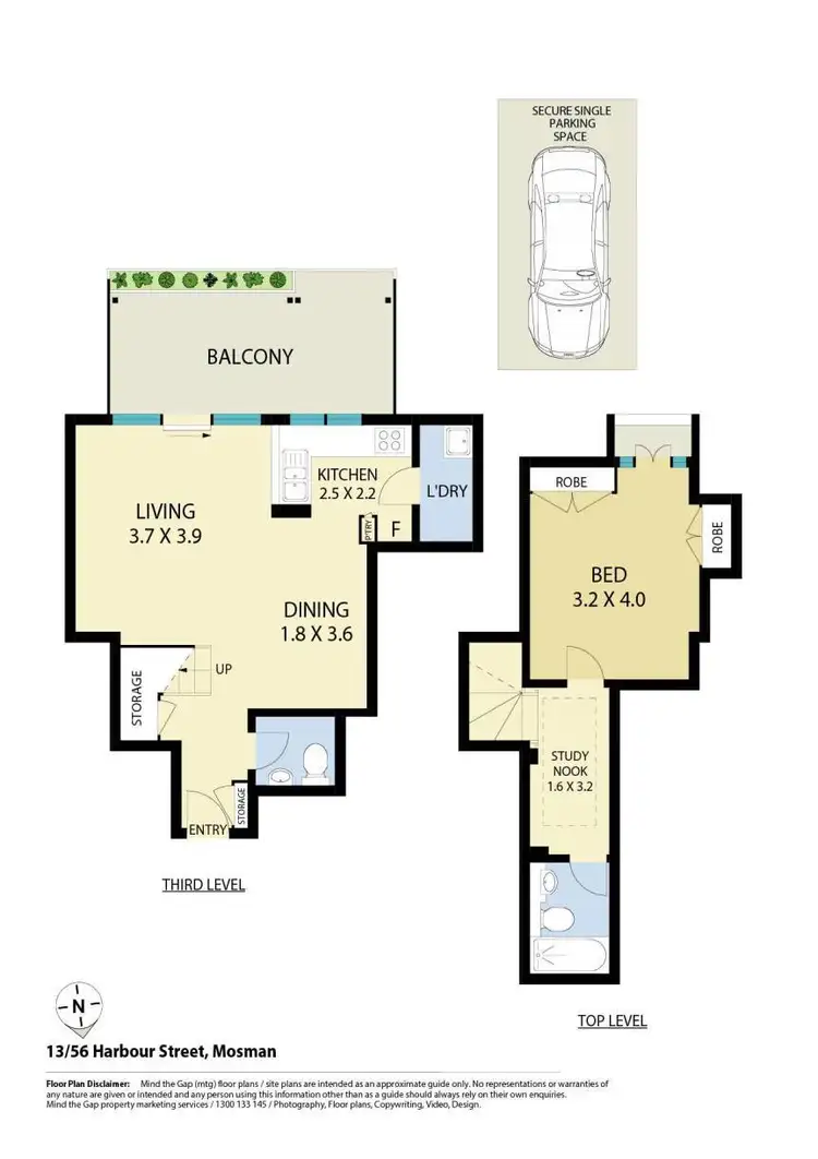 Floorplan of Homely apartment listing, 13/56 Harbour Street, Mosman NSW 2088
