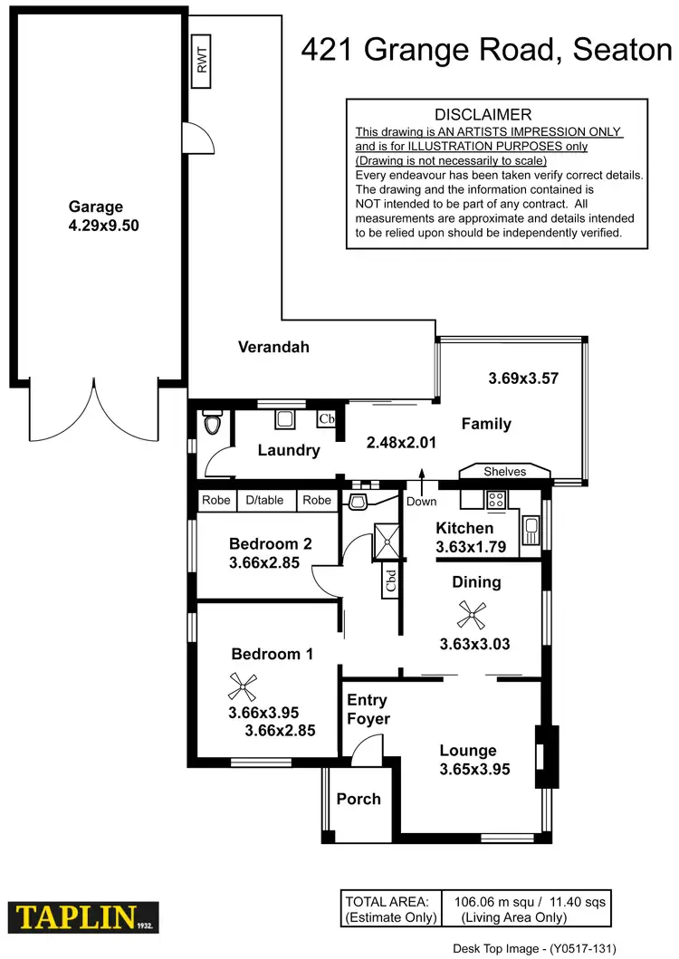 Floorplan of Homely house listing, 421 & 423 Grange Road, Seaton SA 5023