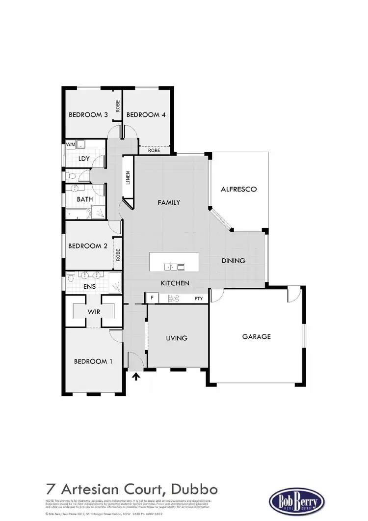 Floorplan of Homely house listing, 7 Artesian Court, Dubbo NSW 2830