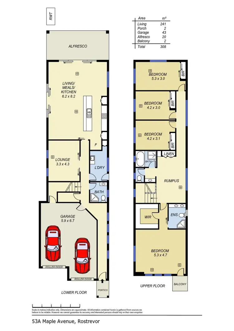 Floorplan of Homely townhouse listing, 53A Maple Avenue, Rostrevor SA 5073