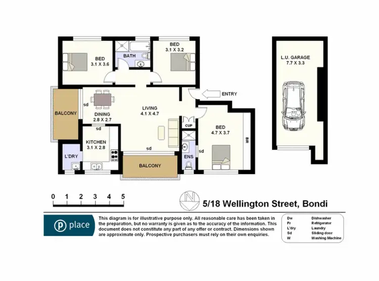Floorplan of Homely unit listing, 5/18 Wellington Street, Bondi NSW 2026
