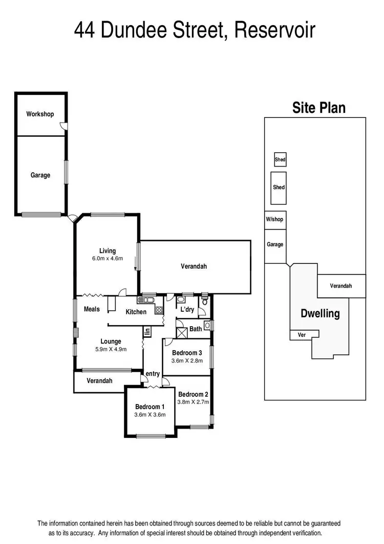 Floorplan of Homely house listing, 44 Dundee Street, Reservoir VIC 3073