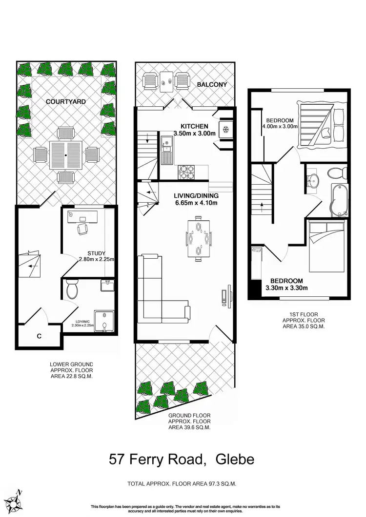 Floorplan of Homely house listing, 57 Ferry Road, Glebe NSW 2037