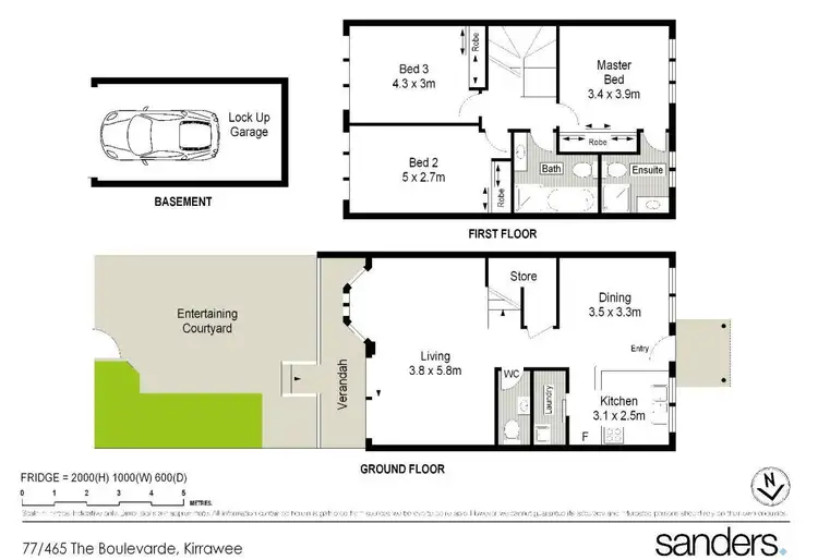 Floorplan of Homely townhouse listing, 77/465-479 The Boulevarde, Kirrawee NSW 2232