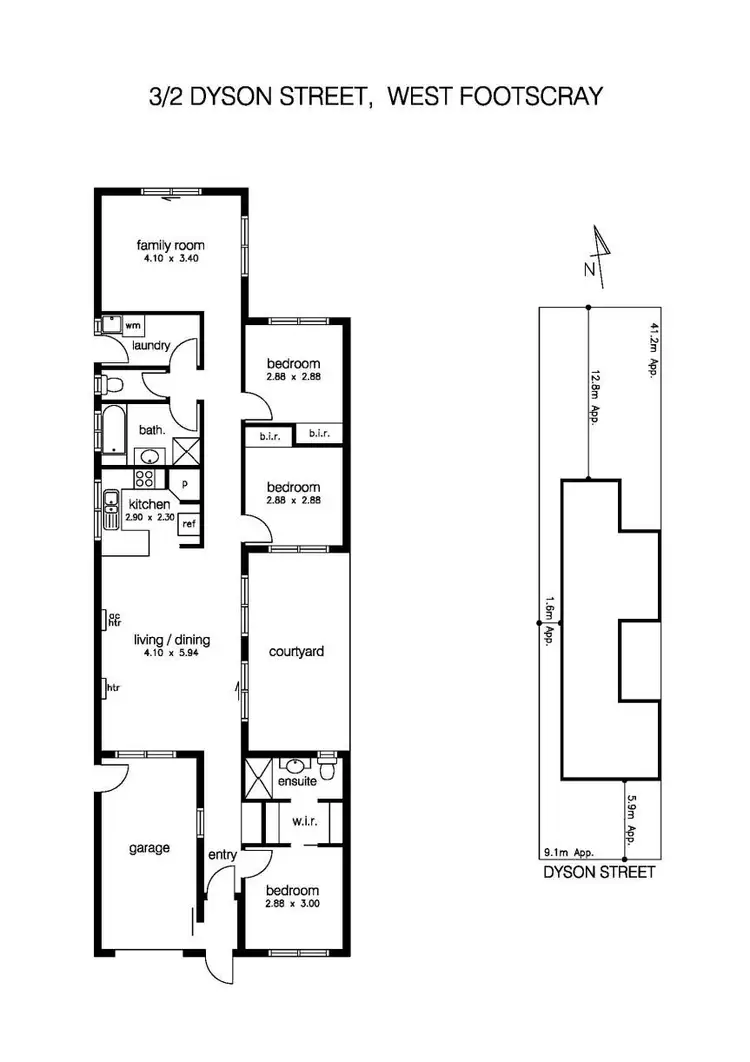 Floorplan of Homely house listing, 3/2 Dyson Street, West Footscray VIC 3012