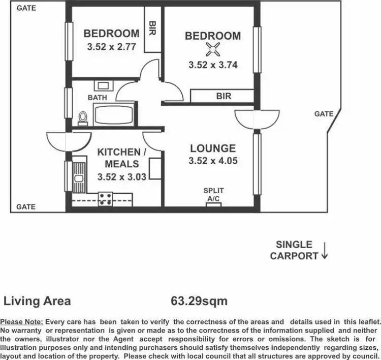 Floorplan of Homely unit listing, 1/12 Primrose Terrace, Rosslyn Park SA 5072