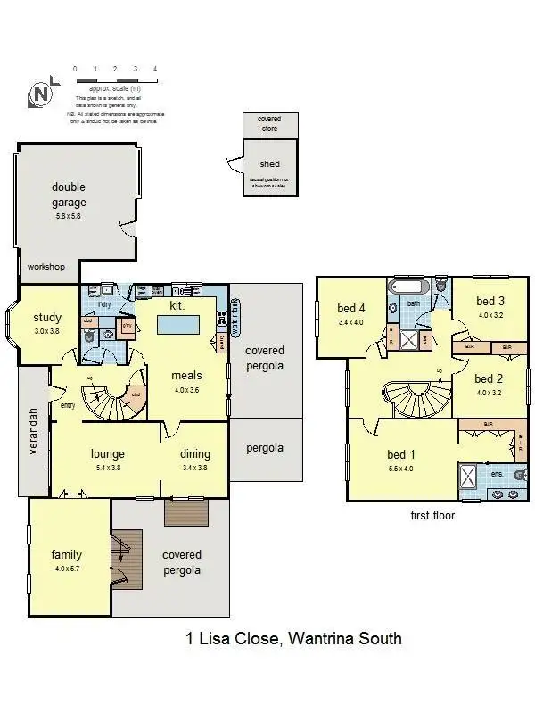 Floorplan of Homely house listing, 1 Lisa Close, Wantirna South VIC 3152