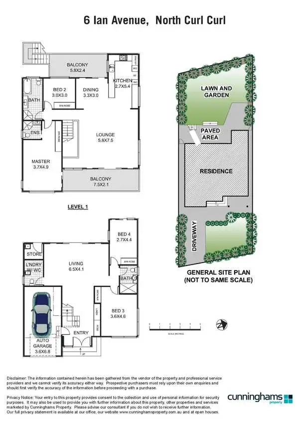 Floorplan of Homely house listing, 6 Ian Avenue, North Curl Curl NSW 2099