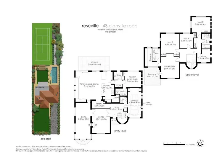 Floorplan of Homely house listing, 43 Clanville Road, Roseville NSW 2069