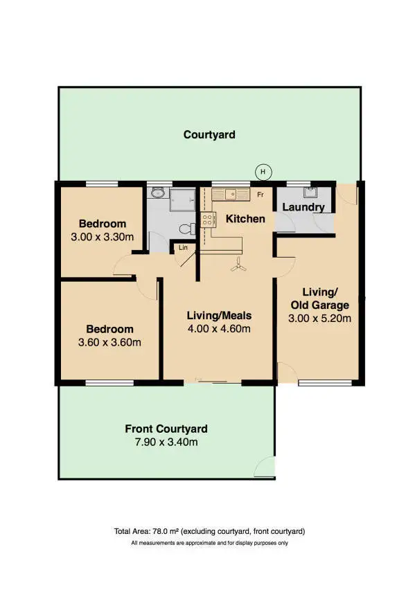 Floorplan of Homely unit listing, 1/92 Sutherland Avenue, Hayborough SA 5211