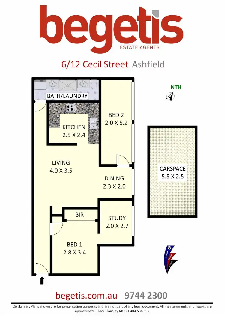 Floorplan of Homely apartment listing, 6/12 Cecil Street, Ashfield NSW 2131