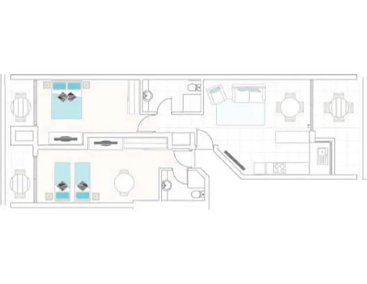 Floorplan of Homely apartment listing, 206-207/6 Hastings Street, Noosa Heads QLD 4567