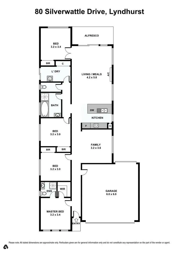 Floorplan of Homely house listing, 80 Silverwattle Drive, Lyndhurst VIC 3975