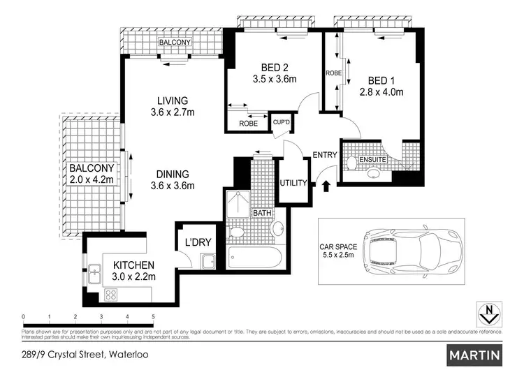 Floorplan of Homely apartment listing, 289/9 Crystal Street, Waterloo NSW 2017