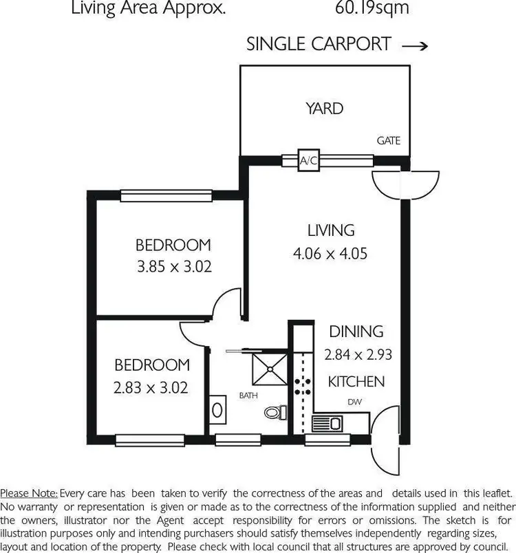 Floorplan of Homely unit listing, 2/72 Highbury Street, Prospect SA 5082