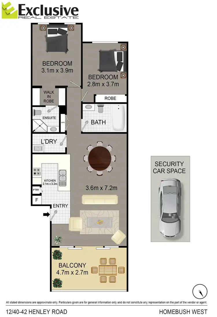 Floorplan of Homely apartment listing, 12/40-42 Henley Road, Homebush West NSW 2140