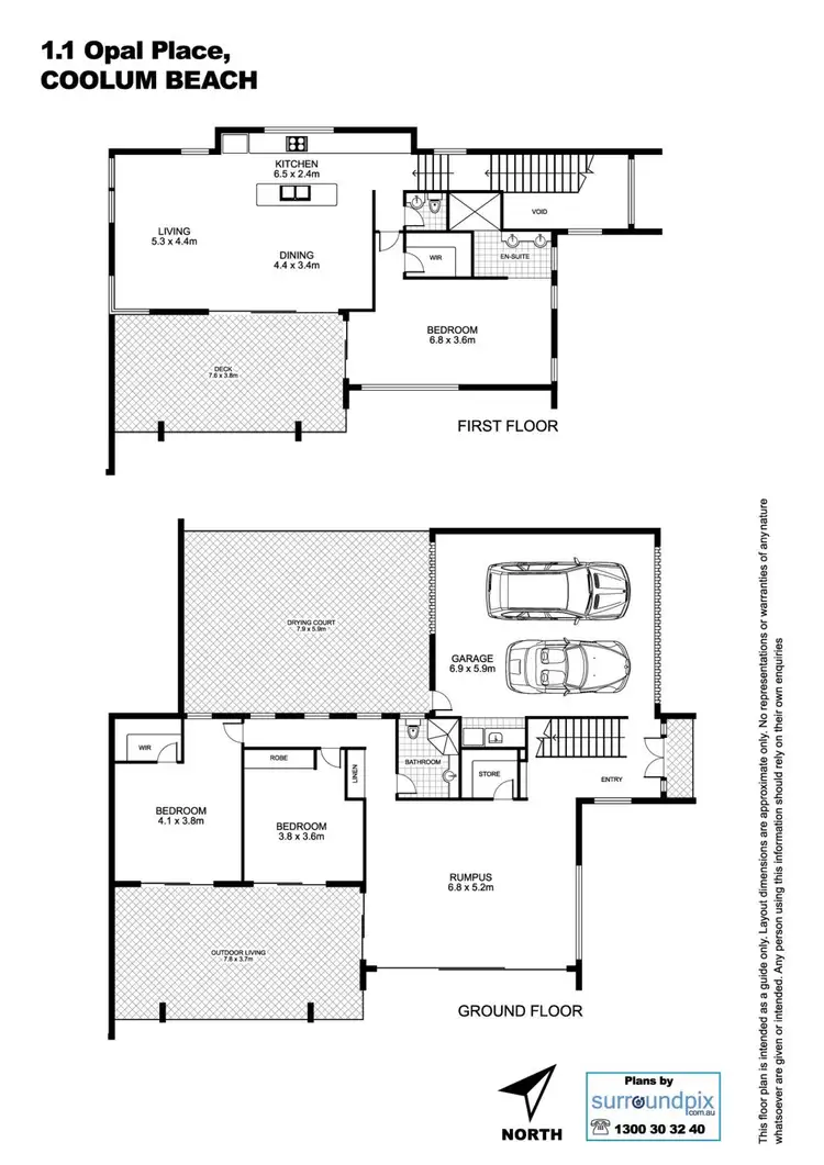 Floorplan of Homely house listing, 1/1 Opal Place, Yaroomba QLD 4573