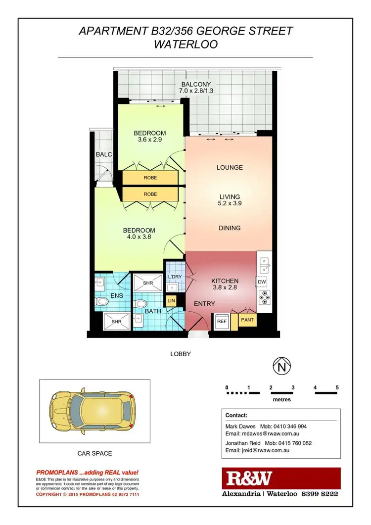 Floorplan of Homely apartment listing, B32/356 George Street, Waterloo NSW 2017