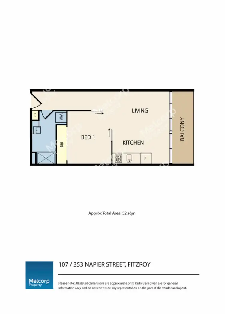 Floorplan of Homely apartment listing, 107/353 Napier Street, Fitzroy VIC 3065