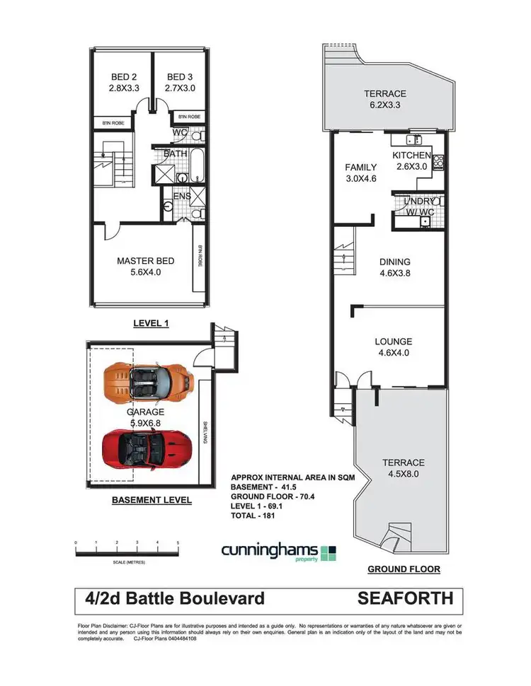 Floorplan of Homely townhouse listing, 4/2D Battle Boulevard, Seaforth NSW 2092