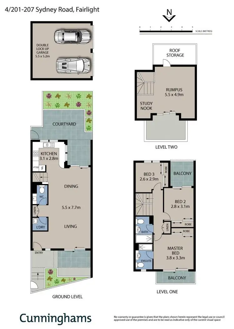 Floorplan of Homely townhouse listing, 4/201-207 Sydney Road, Fairlight NSW 2094