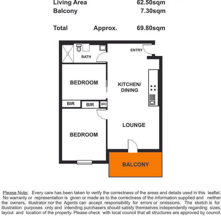 Floorplan of Homely apartment listing, Level 7/703/22 Ifould Street, Adelaide SA 5000
