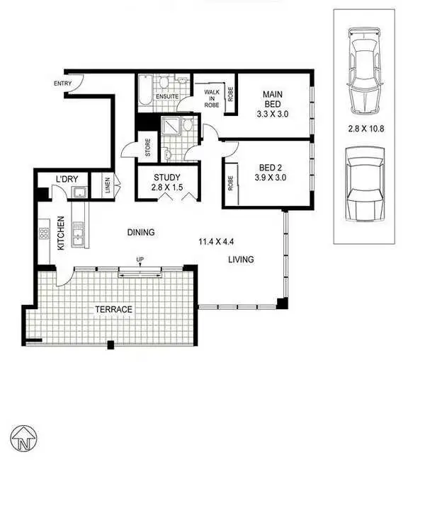 Floorplan of Homely apartment listing, Unit 809/260 Bunnerong Road, Hillsdale NSW 2036
