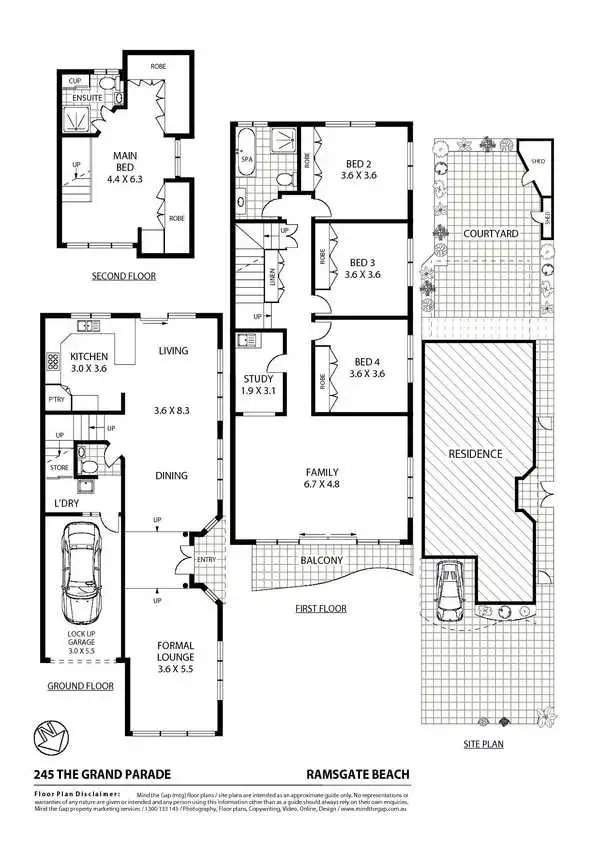 Floorplan of Homely semi-detached listing, 245 The Grand Parade, Ramsgate Beach NSW 2217
