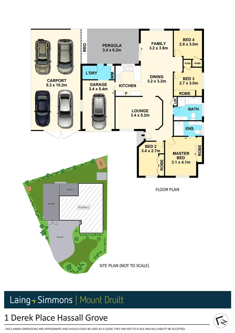 Floorplan of Homely house listing, 1 Derek Place, Hassall Grove NSW 2761