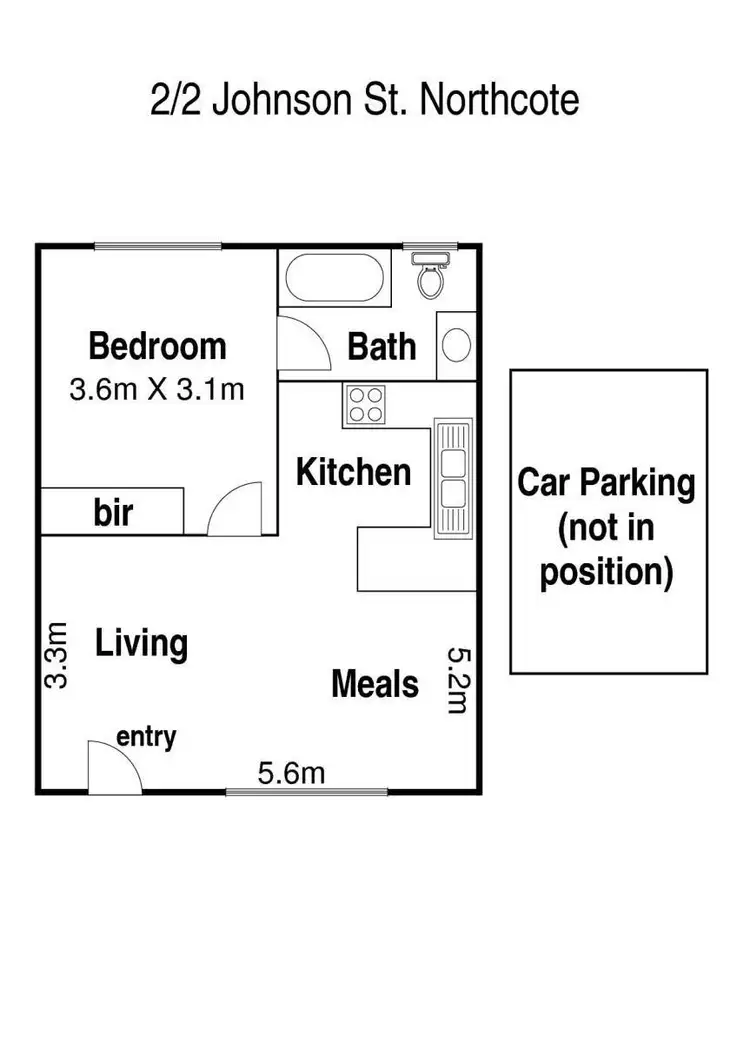 Floorplan of Homely unit listing, 2/2 Johnson Street, Northcote VIC 3070