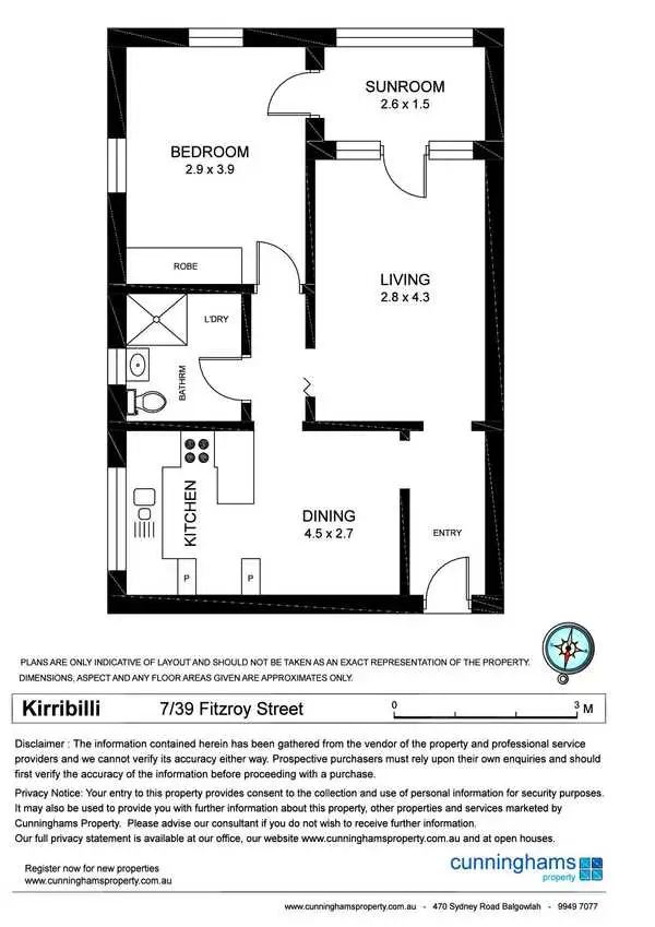 Floorplan of Homely unit listing, 7/39 Fitzroy Street, Kirribilli NSW 2061