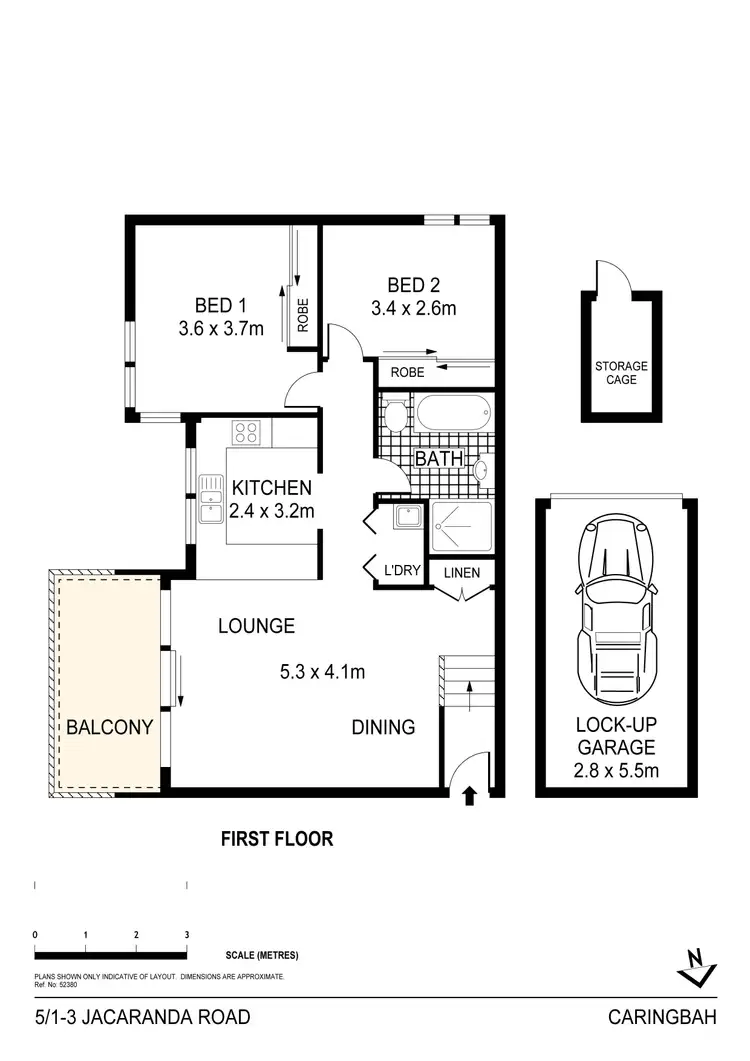 Floorplan of Homely apartment listing, 5/1 Jacaranda Road, Caringbah NSW 2229