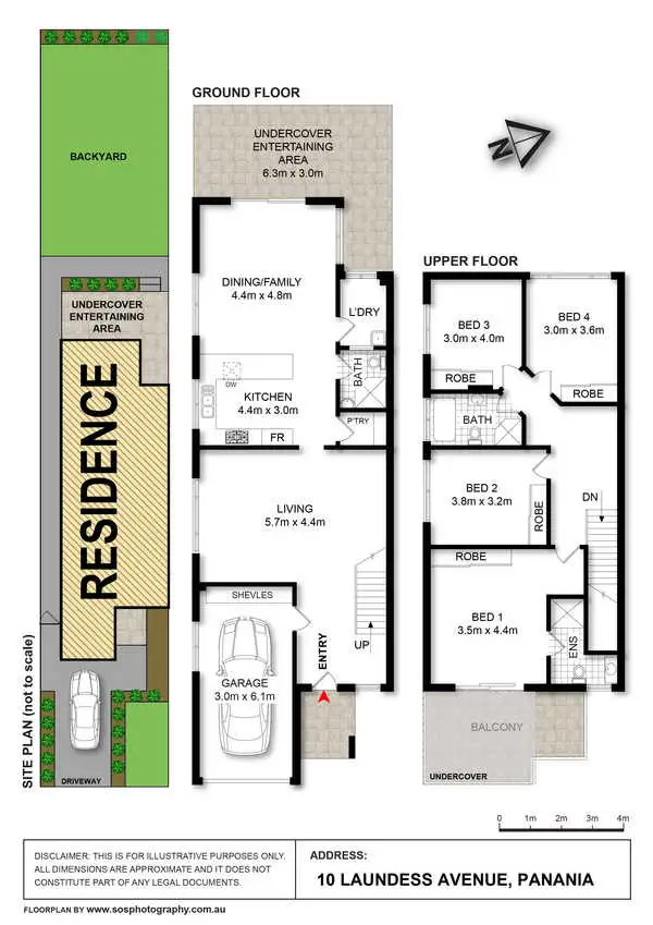 Floorplan of Homely semi-detached listing, 10 & 10A Laundess Avenue, Panania NSW 2213