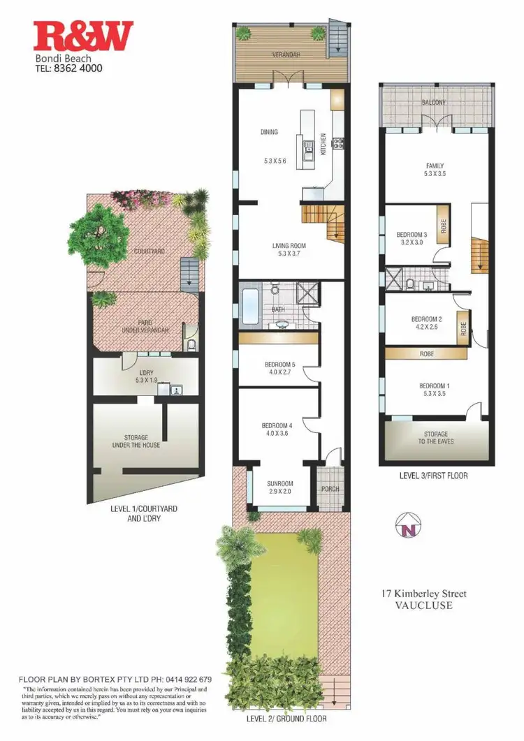 Floorplan of Homely semi-detached listing, 17 Kimberley Street, Vaucluse NSW 2030