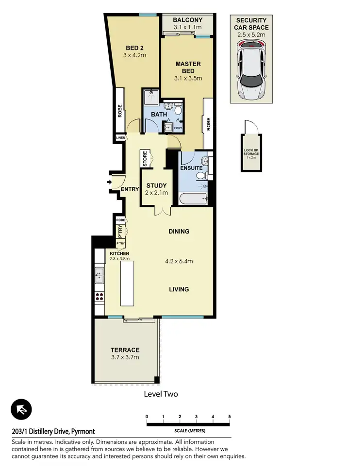 Floorplan of Homely apartment listing, 203/1 Distillery Drive, Pyrmont NSW 2009